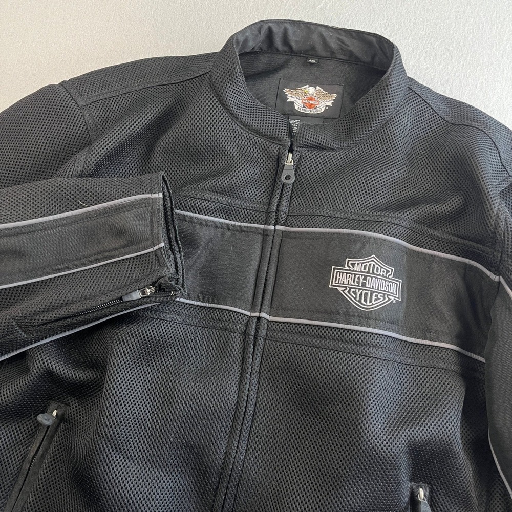 Harley Davidson Motorcycle Jacket Mens 2XL Mesh Riding Biker Padding